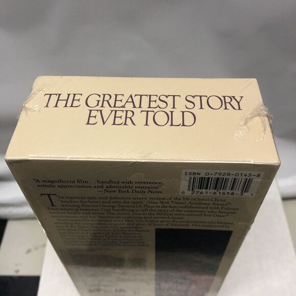 The Greatest Story Ever Told VHS, 2-Tape Set Life Story Of Jesus Christ Sealed - Picture 5 of 8